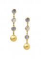 Orecchini Lunghi Aquaforte Donna Argento Gold Pasta Vitrea Azzurro 4FS6JFM