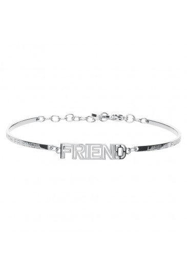 Bracciale Brosway Chakra Scritta Friend Amico Amicizia Significato Affetto Acciaio Donna BHK234