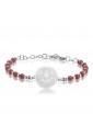 Bracciale Brosway Chakra Sacro Cuore Pietre Diaspro Rosso Acciaio Donna BHK219