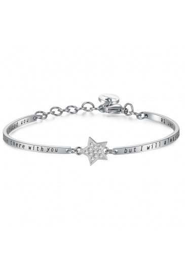 Brosway Bracciale Rigido Chakra Con Stella, Luna E Cristalli In Acciaio 316L - BHKB123