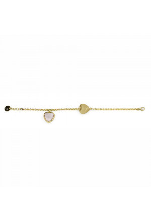 Bracciale Aquaforte Donna Argento Gold Cuore Rosa XQ07VFM