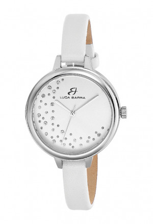 Orologio Luca Barra Acciaio Donna Cinturino Bianco BW199