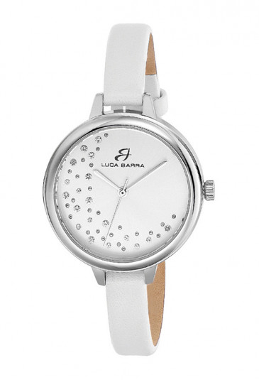 Orologio Luca Barra Acciaio Donna Cinturino Bianco BW199