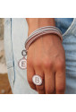 Bracciale Donna Sei Cerchi Rigidi Iniziale White Lettera A Dvccio 7860