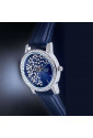 Orologio Lowell Donna Acciaio Quadrante Blu Cristalli Cinturino Pelle PL5192-0323