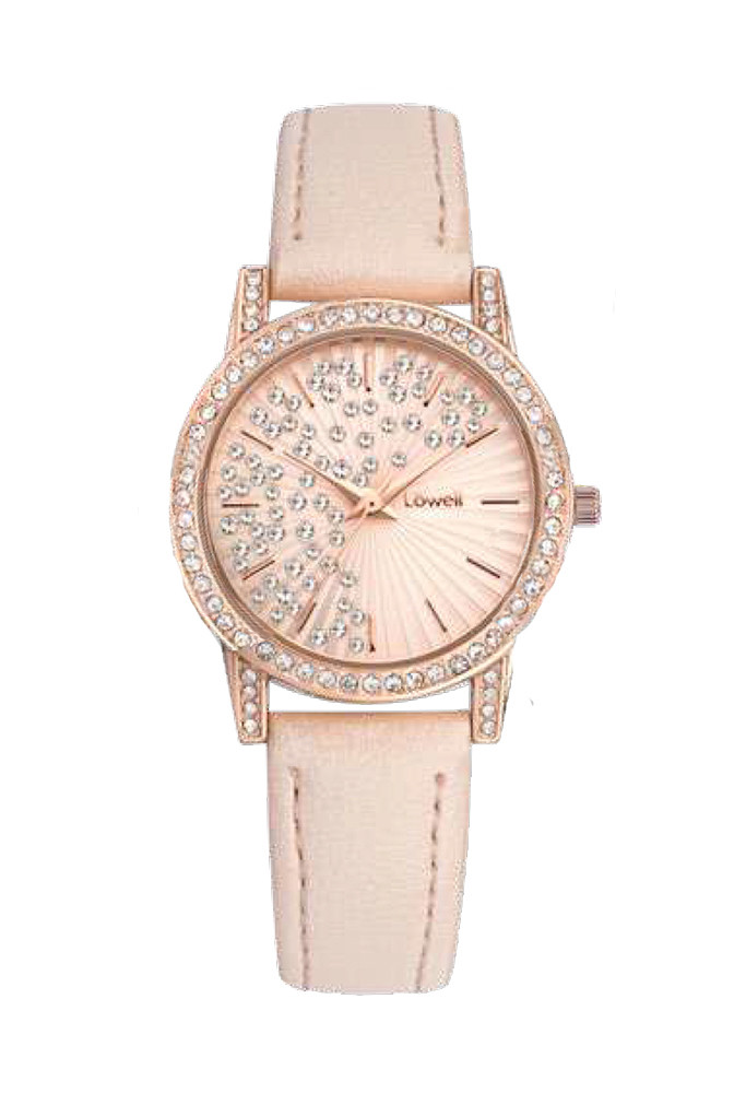 Orologio Da Donna Analogico Quarzo Rosa - Cinturino Acciaio, Quadrante Con Numeri Romani E Strass, Impermeabile 30m