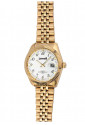 Orologio Lowell Donna Lavoro Quadrante Bianco Datario Acciaio Dorato Numeri Classic PL4800-61