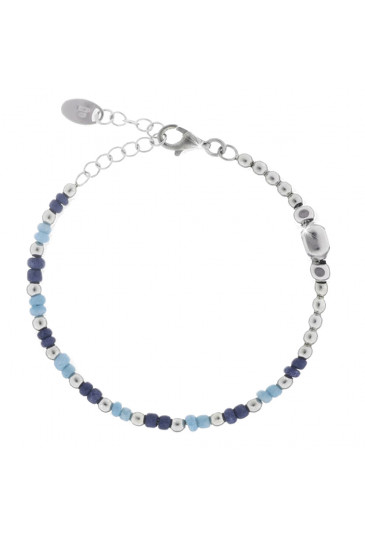 Bracciale Bambino Unoaerre Argento Cristalli Azzurro Blu Lunghezza 16 cm 887B0FM