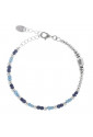 Bracciale Bambino Unoaerre Argento Cristalli Azzurro Blu Lunghezza 16 cm 887B0FM