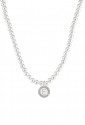 Collana Perle Dvccio Grace Donna Charm Silver Pendente Lettera E Smalto Bianco Bronzo UGKY3FM