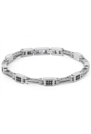 Bracciale Uomo Brosway Collezione Strong Acciaio Cristalli Swarovski BRG17
