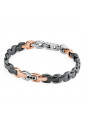 Bracciale Brosway Diapason Uomo Acciaio Pvd Rosa Pvd Gun Cristalli Swarovski BDP14