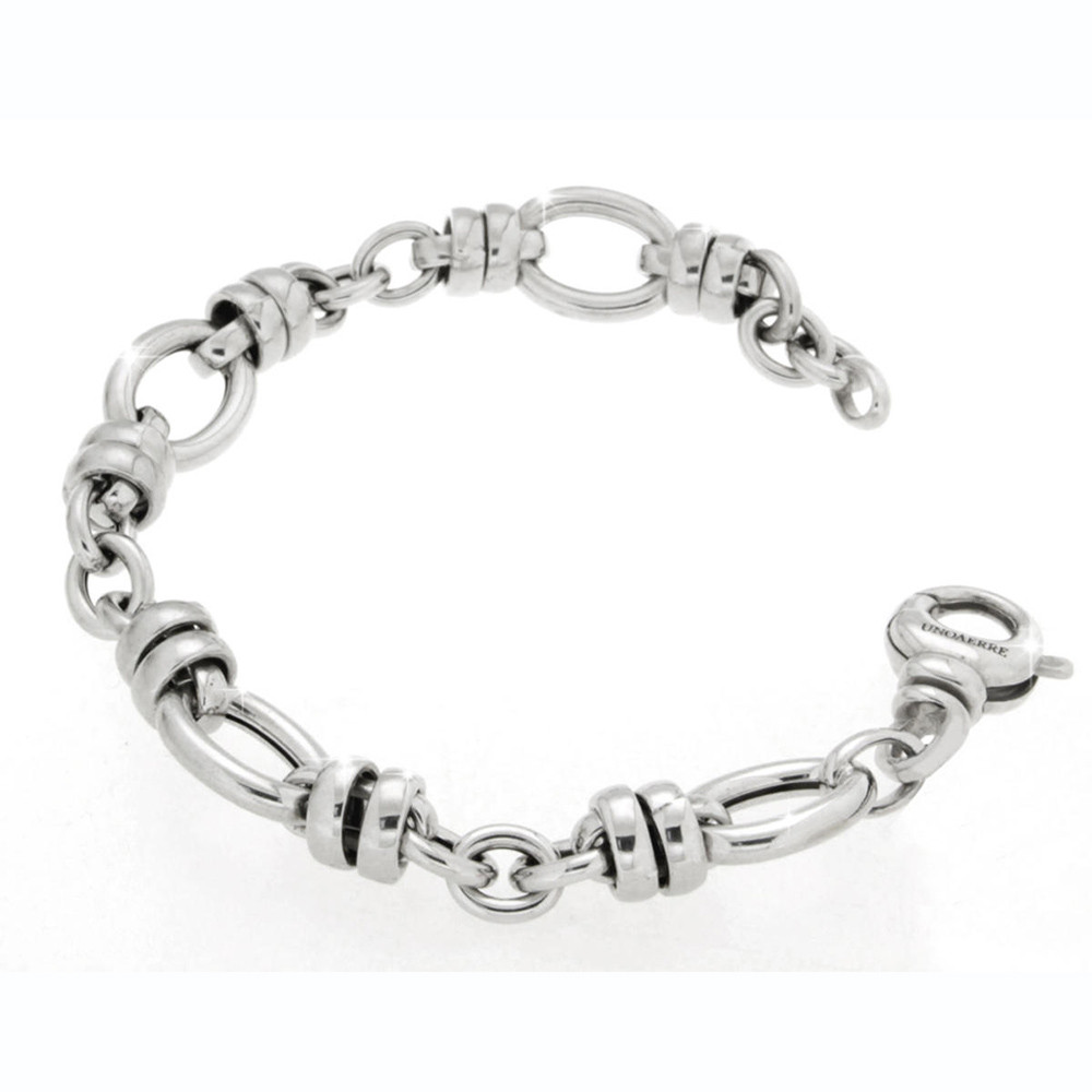 Bracciale placcato argento con ciondolo lettera M