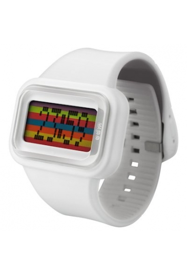 Orologio Design Collezione Rainbow Chat Box Inclusa Cinturino Bianco ODM DD125-2