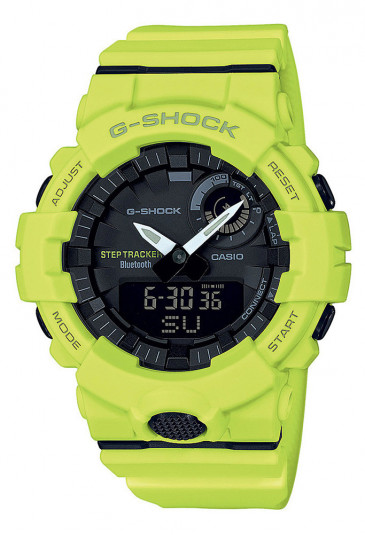 Orologio Casio G-Shock Digitale Bluetooth Smart Illuminazione Smartphone Time Antiurto Giallo Fluo GBA-800-9AER