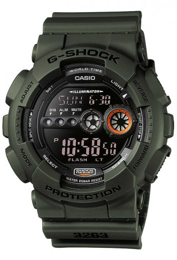 GD-100MS-3ER Orologio Casio G-Shock Uomo Verde Militare GD-100MS-3ER  Fantasia Monile Best Italian Jewels