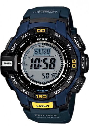 Orologio Casio Pro Trek Digitale Cronometro Barometro Termometro Bussola Blu PRG-270-2ER
