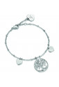 Bracciale Luca Barra Donna Albero Della Vita Cuore Acciaio Silver BK1744