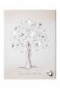 Quadro Albero Di Vita Coppia Sposi Argento Misura 25X33 Regalo Matrimonio Acca R.244 P