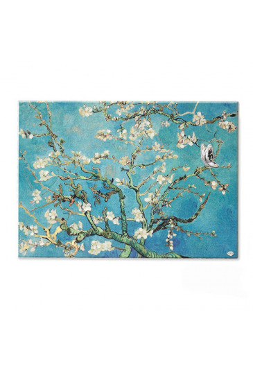 Quadro Mandorlo In Fiore Van Gogh Legno Argento Legno Misura 24X17 Regalo Matrimonio Acca QD.58 VAN