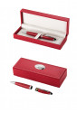 Penna Rossa Con Chiavetta USB 8GB Gommino Touch Scatola Astuccio Con Applicazione Argento 925 Regalo Laurea Acca OG.30