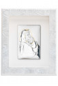 Quadro Sacro Madonna Con Bambino Legno Bianco Misura 25x30 Regalo QS.530 B