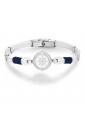 Bracciale Luca Barra Stile Marinaro Corda Bianco Blu Timone Smalto Acciaio Incisione BA1104