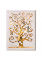 Quadro Albero Della Vita Klimt Argento Cristalli Swarovski Legno Misura 25X33 Acca 107DH.70