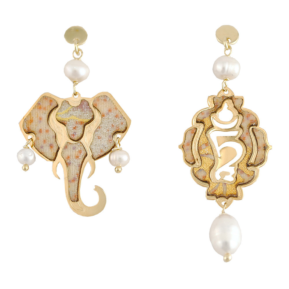 Anello etnico elefante in argento 925 con pietra - ATAIKULA