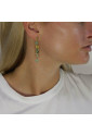 Orecchini Lebole Kimono Mini Argento Pietre Verde Giada Seta VFIRPFM