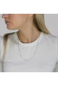 Collana Rosario Dvccio Heave Girocollo Argento Croce Cristalli Smalto Bianco Lettera D 0AX9ZFM