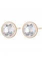 Orecchini A Lobo Brosway Collezione Symphonia Acciaio Rosa Cristalli Swarovski Colore Crystal BYM45