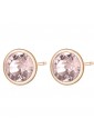 Orecchini A Lobo Brosway Collezione Symphonia Acciaio Rosa Cristalli Swarovski Colore Vintage Rose BYM46