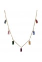 Collana Girocollo Brosway Collezione Symphonia Acciaio Gold Cristalli Swarovski Multicolor BYM05