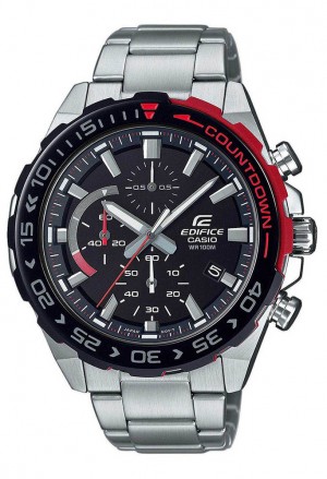 Orologio Casio Edifice Uomo Chrono Ghiera Rossa EFR-566DB-1AVUEF