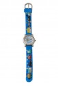 Orologio Bambino Da Polso Acciaio Cinturino Gomma Disegni Colore Auto Blu Lowell JP0550-2