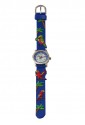 Orologio Bambino Da Polso Acciaio Cinturino Gomma Colore Blu Disegno Pappagalli Lowell JP0550-3