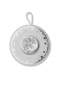 Capoculla Con Carillon Angelo Custode Tessuto Bianco Laminato Argento Valenti 10520