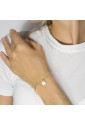 Bracciale Dvccio Donna Argento Gold Filo Unico Lettera B Pietre Gialle NWV69FM