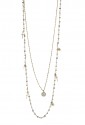 Collana Dvccio Donna Argento Gold Lunga Doppia Lettera R Pietre Gialle CIRAOFM