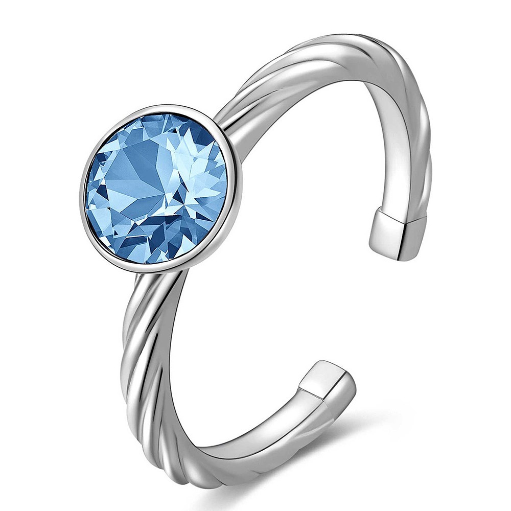 Anello in oro e diamanti carati 0.90 con Zaffiro carati 2.04