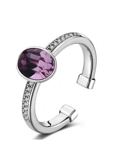 Anello Brosway Tring Argento Cristallo Swarovski Amethyst Misura 14 G9TG42B