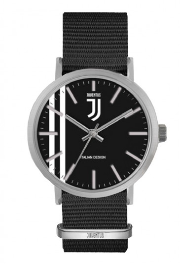 Orologio Juventus Prodotto Ufficiale Cinturino Nylon Nero Juve Squadra Calcio Lowell P-JA415XN4