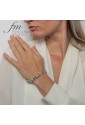 Bracciale Morbido Argento Maglia Ovale Soggetto Infinito Donna Fantasia Monile T4NMXFM