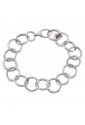 Bracciale Morbido Argento Maglia Tonda Donna Fantasia Monile QSN4OFM