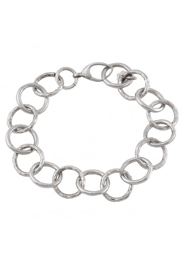 Bracciale Morbido Argento Maglia Tonda Donna Fantasia Monile QSN4OFM