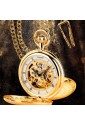 Orologio Lowell Tasca Savonette Scheletrato Meccanico Gold Numeri Romani Byron Regalo Matrimonio PO8116