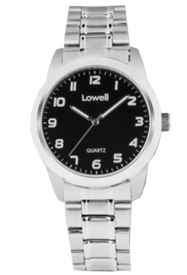 Orologio Lowell Uomo Lavoro Quadrante Nero Acciaio Classic PL4020-82