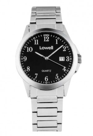 Orologio Lowell Uomo Lavoro Quadrante Nero Acciaio Classic PL4050-82