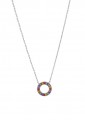 Collana Cerchio Amore Arcobaleno Argento Silver Fantasia Monile RHK2KFM